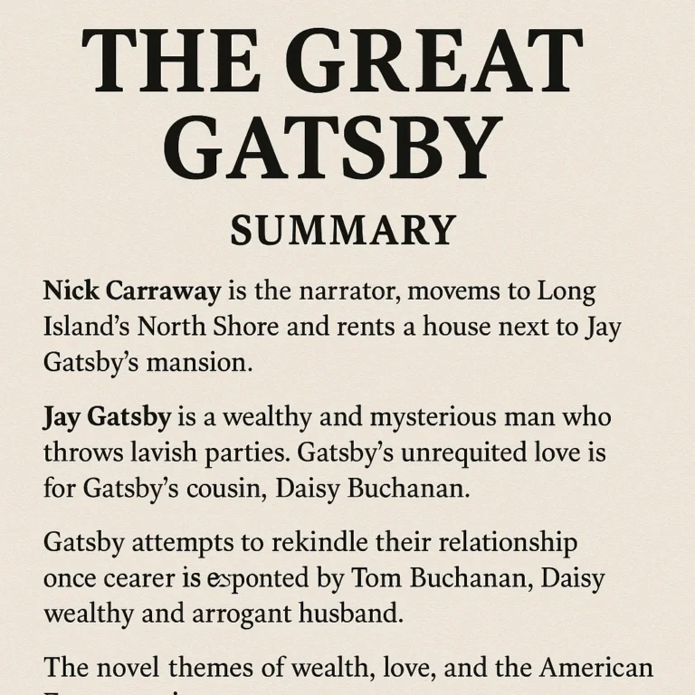 Featured image for The Great Gatsby Book Summary by Chapter A Complete 2026 Guide